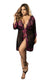 Plus size floral robe set